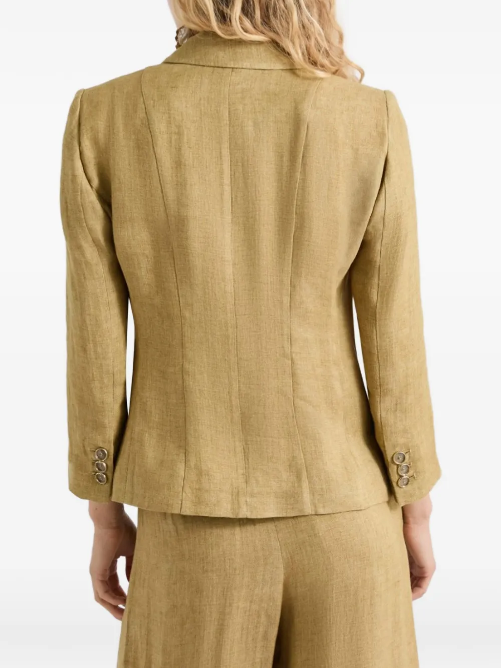  Marella Button Flax Blazer - Neutrals 