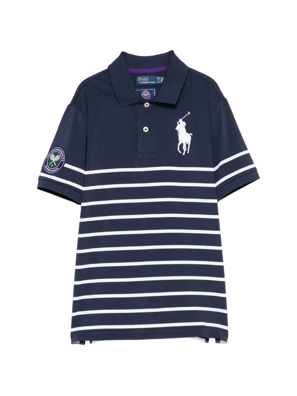 POLO RALPH LAUREN KIDS logo-embroidered striped polo shirt - Blu