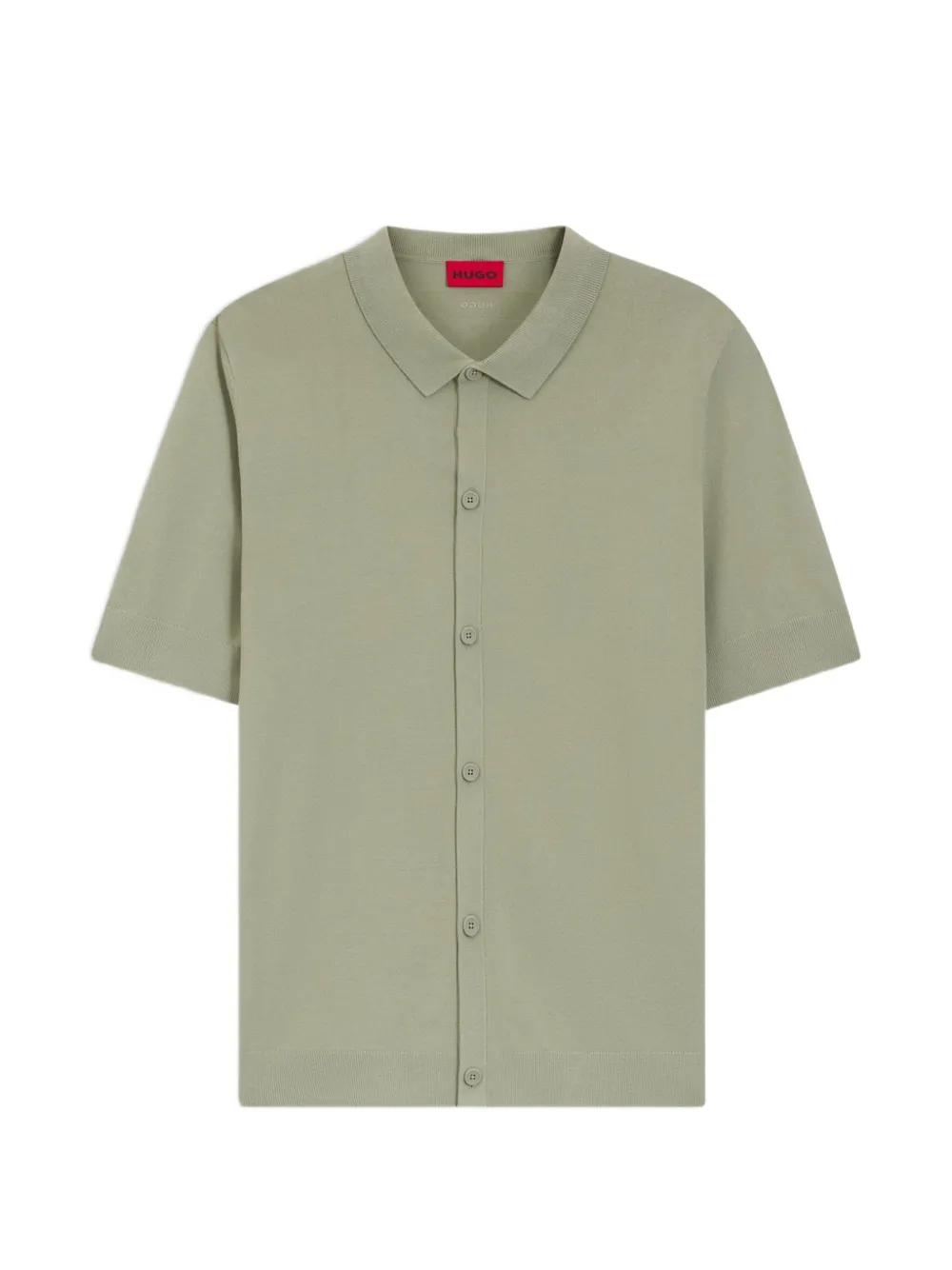 BOSS buttoned knitted shirt - Verde