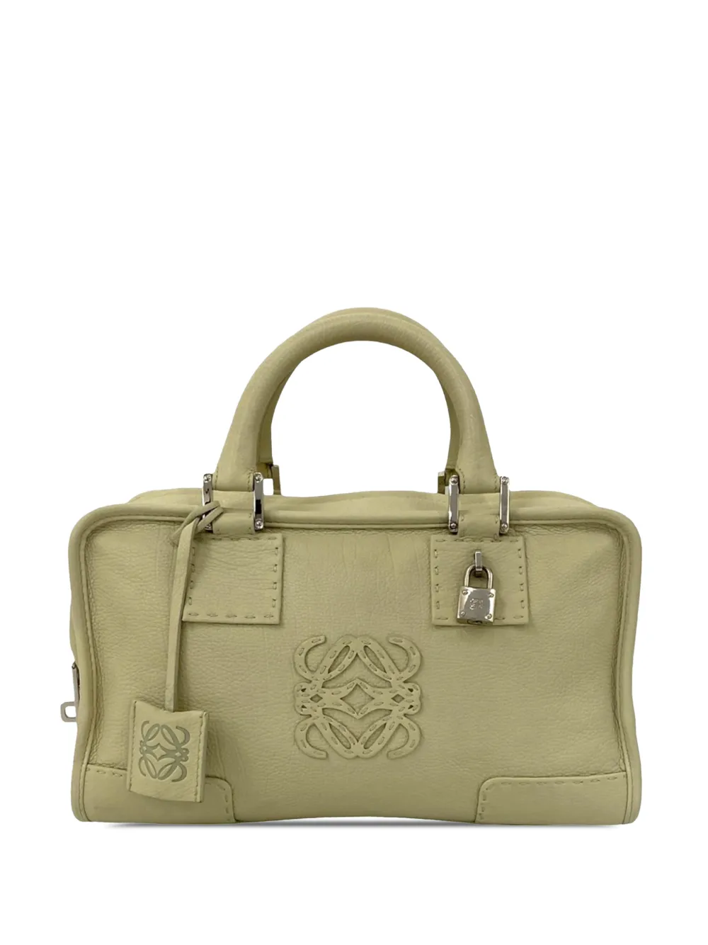 Pre-owned Loewe 2000-2026 Leather Amazona 28 Handbag In Green