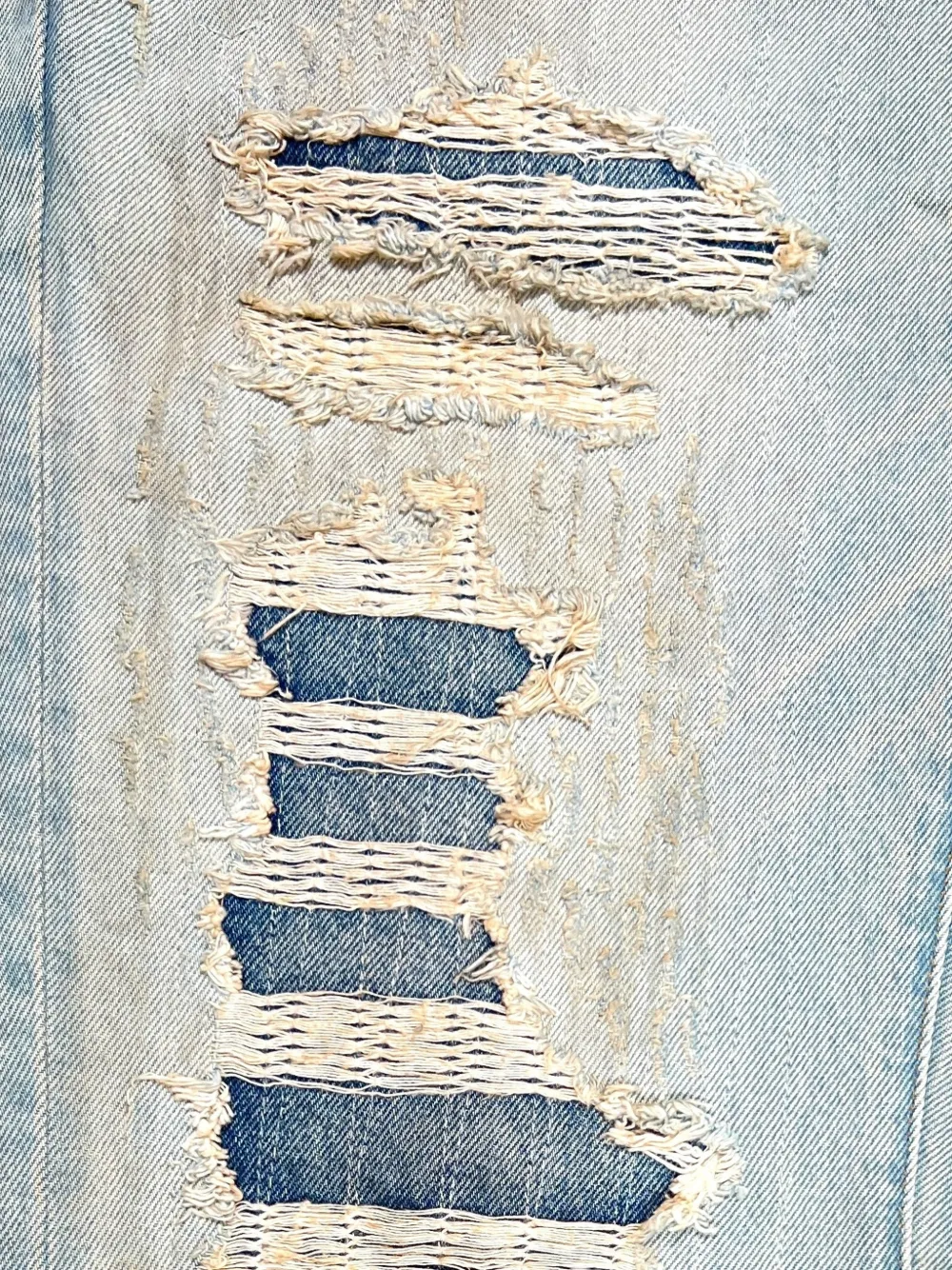 Purple Brand P026 gerafelde bootcut jeans Blauw