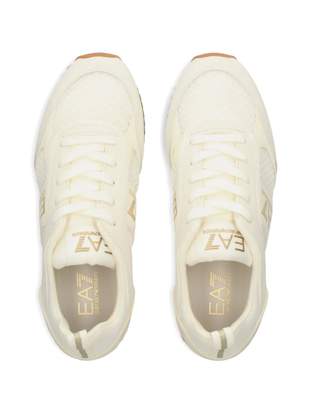 Ea7 Emporio Armani logo sneakers Beige