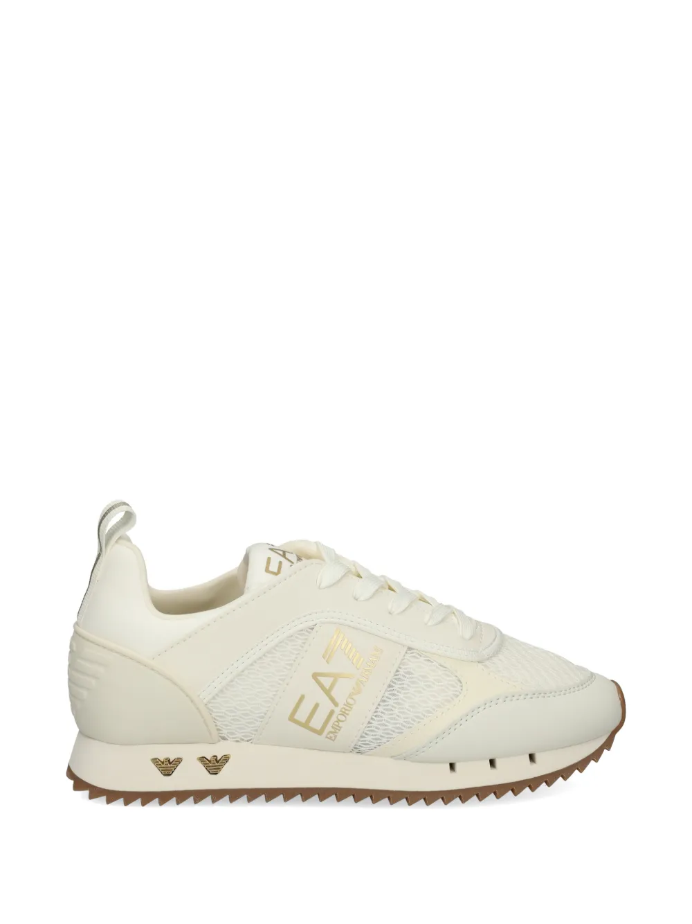 Ea7 Logo Sneakers In Neutral