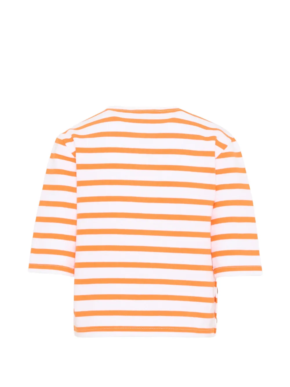 Vélocipède Button-detail Striped T-shirt - Orange 