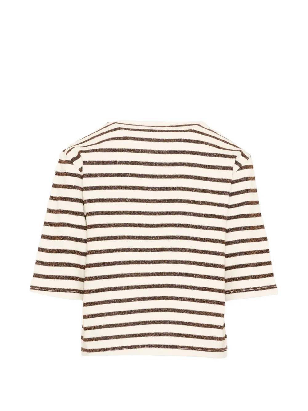  Vélocipède Button-detail Striped T-shirt - Neutrals 