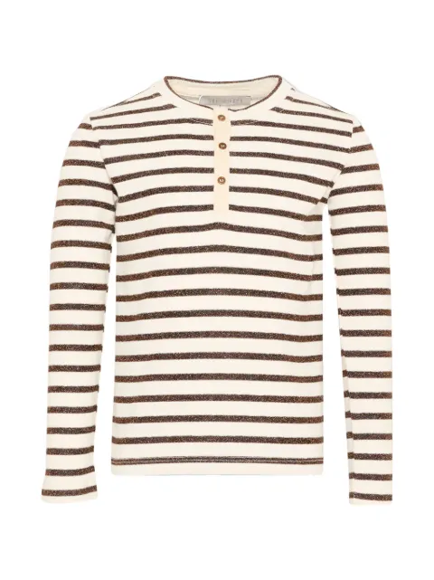 VÉLOCIPÈDE striped long-sleeve polo shirt