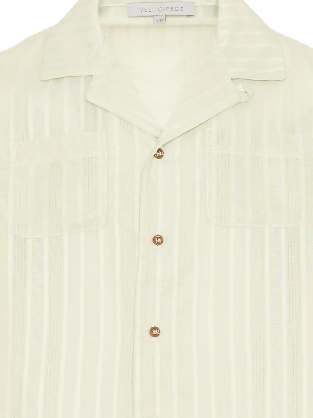  Vélocipède Striped Short-sleeve Shirt - Green 