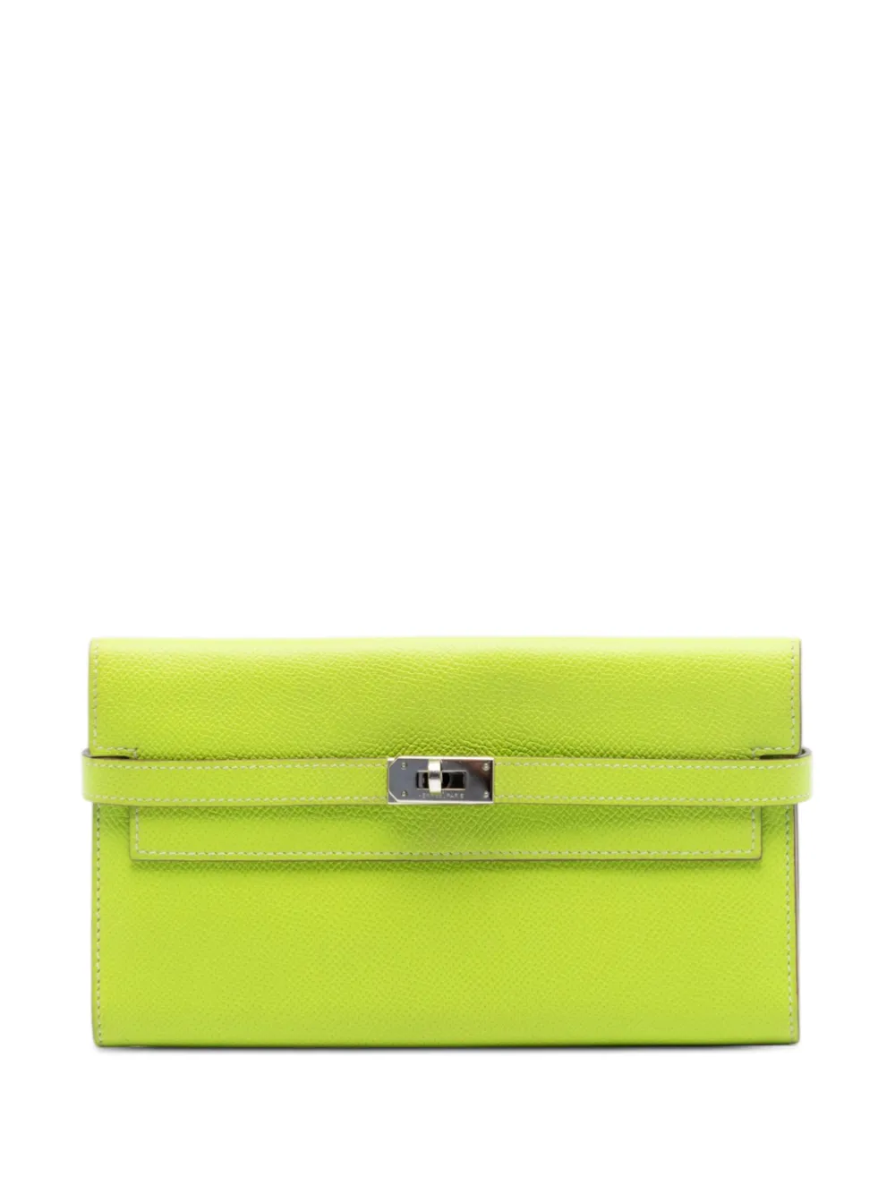 Hermès Pre-Owned 2012 Chevre Mysore Vero Kelly Longue Wallet long wallets - Verde
