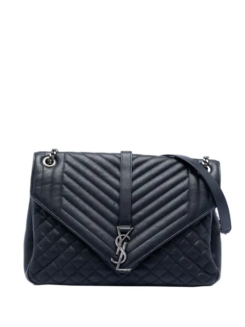 Saint Laurent Pre-Owned 2017 Large Triquilt Sheepskin Monogram College Bag shoulder bag