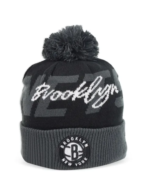 NEW ERA CAP Brooklyn Nets cuffed pom-pom beanie hat