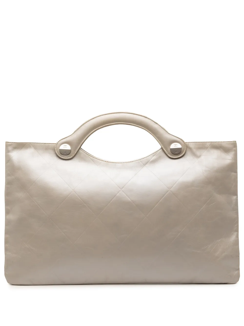 CHANEL Pre-Owned 1997-1999 Metallic Embossed Calfskin Flat handbag - Oro