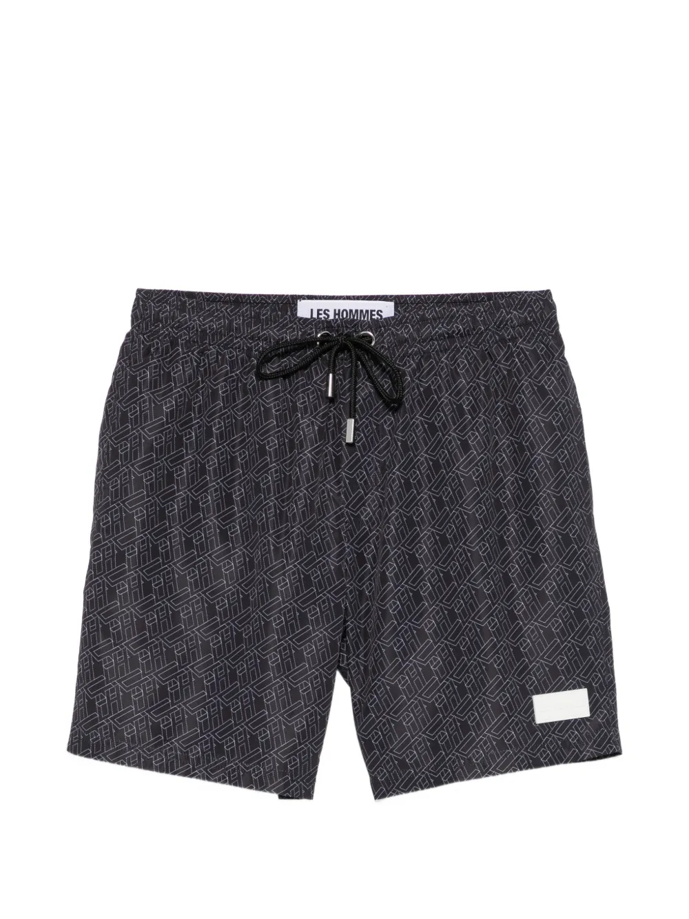 Les Hommes Urban geometric-print swim shorts - Nero