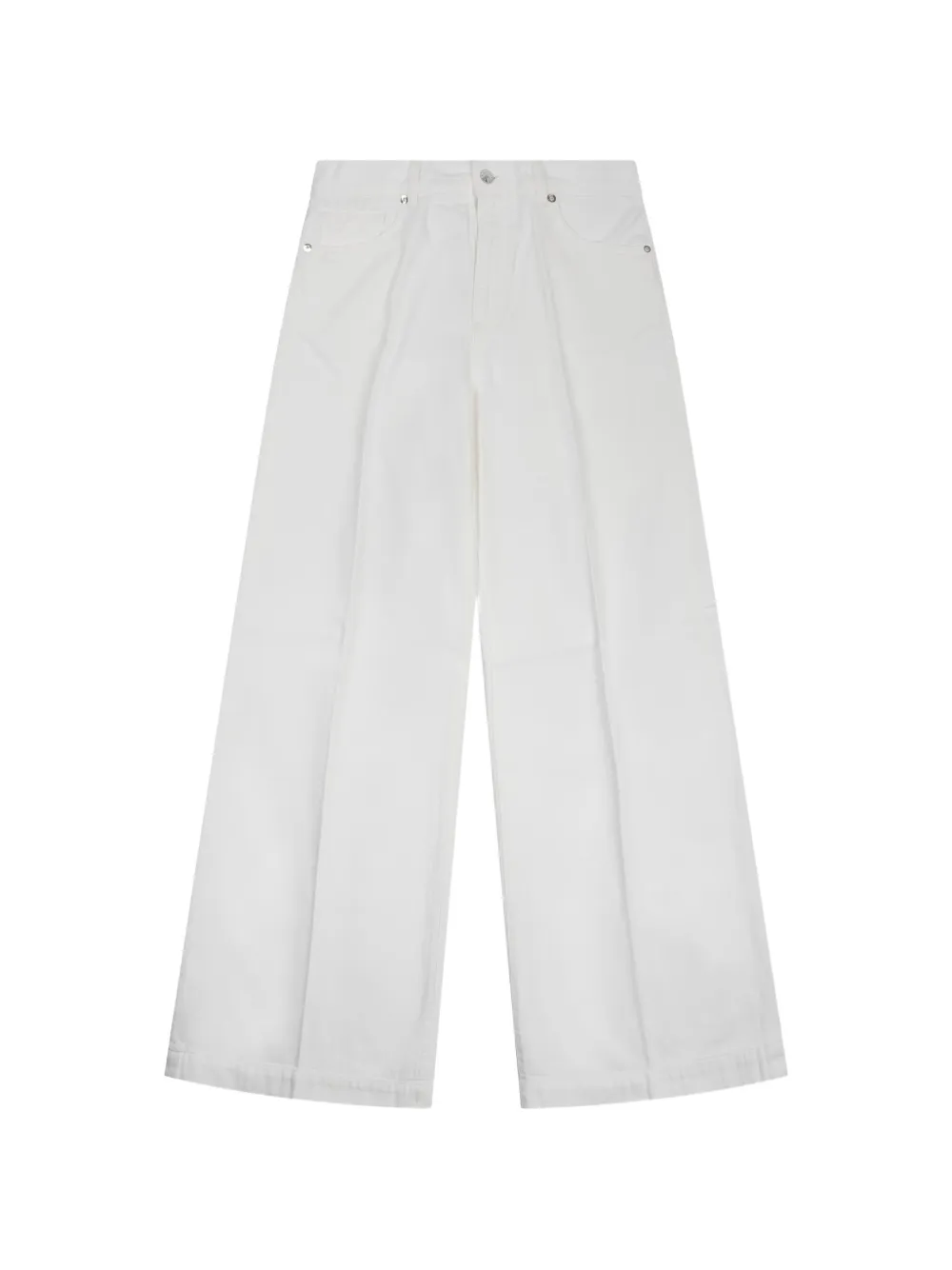 Nine In The Morning Jeans a gamba ampia con pieghe - Bianco