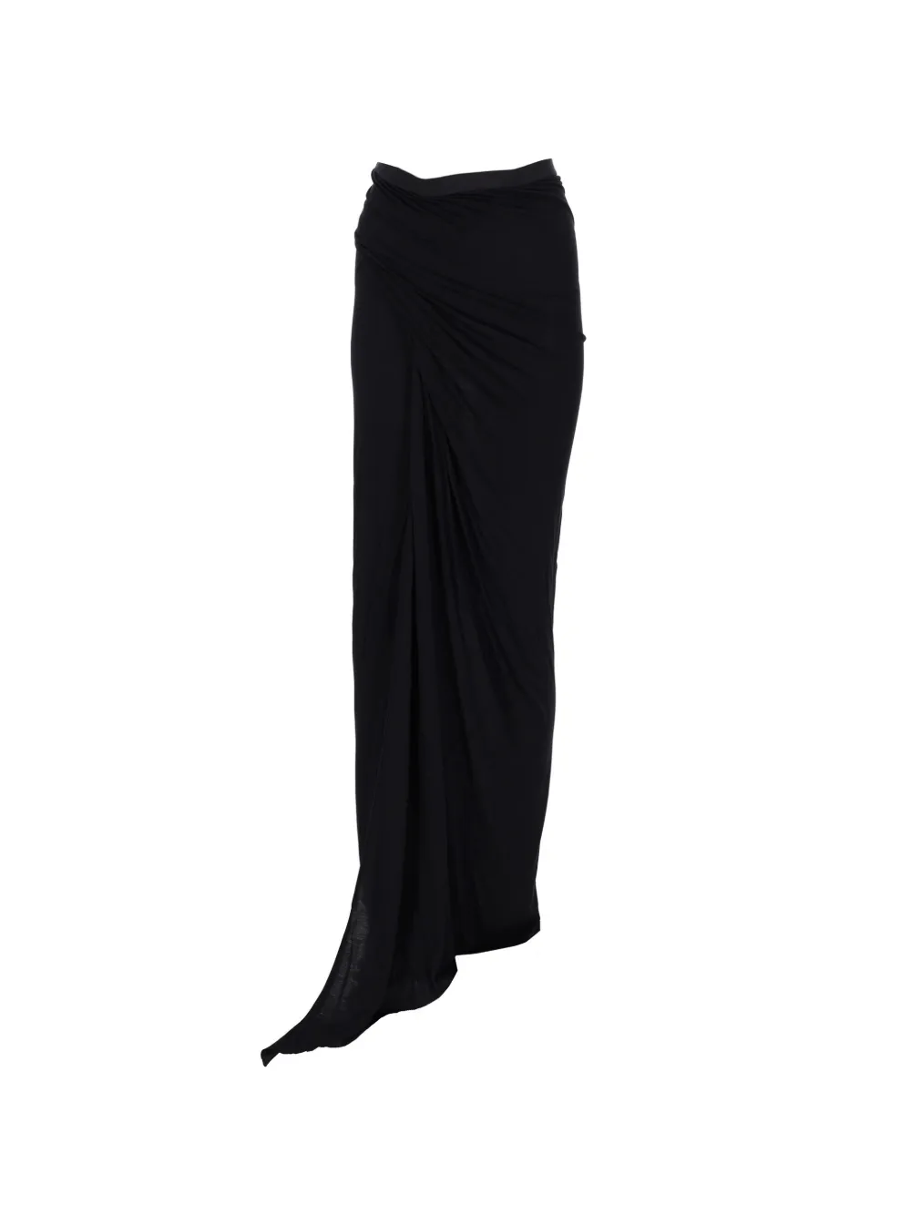 Rick Owens Lilies draped midi skirt - Nero
