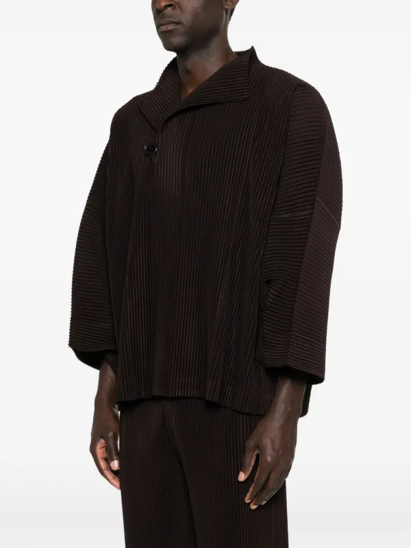Homme Plissé Issey Miyake Wear Or Wrap Pleated Jacket | Brown