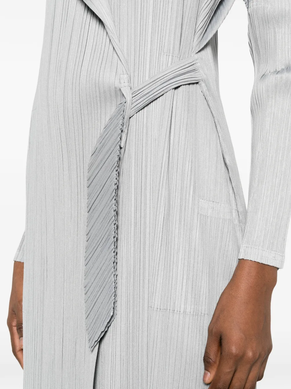 Pleats Please Issey Miyake Facade geplooide jas Grijs