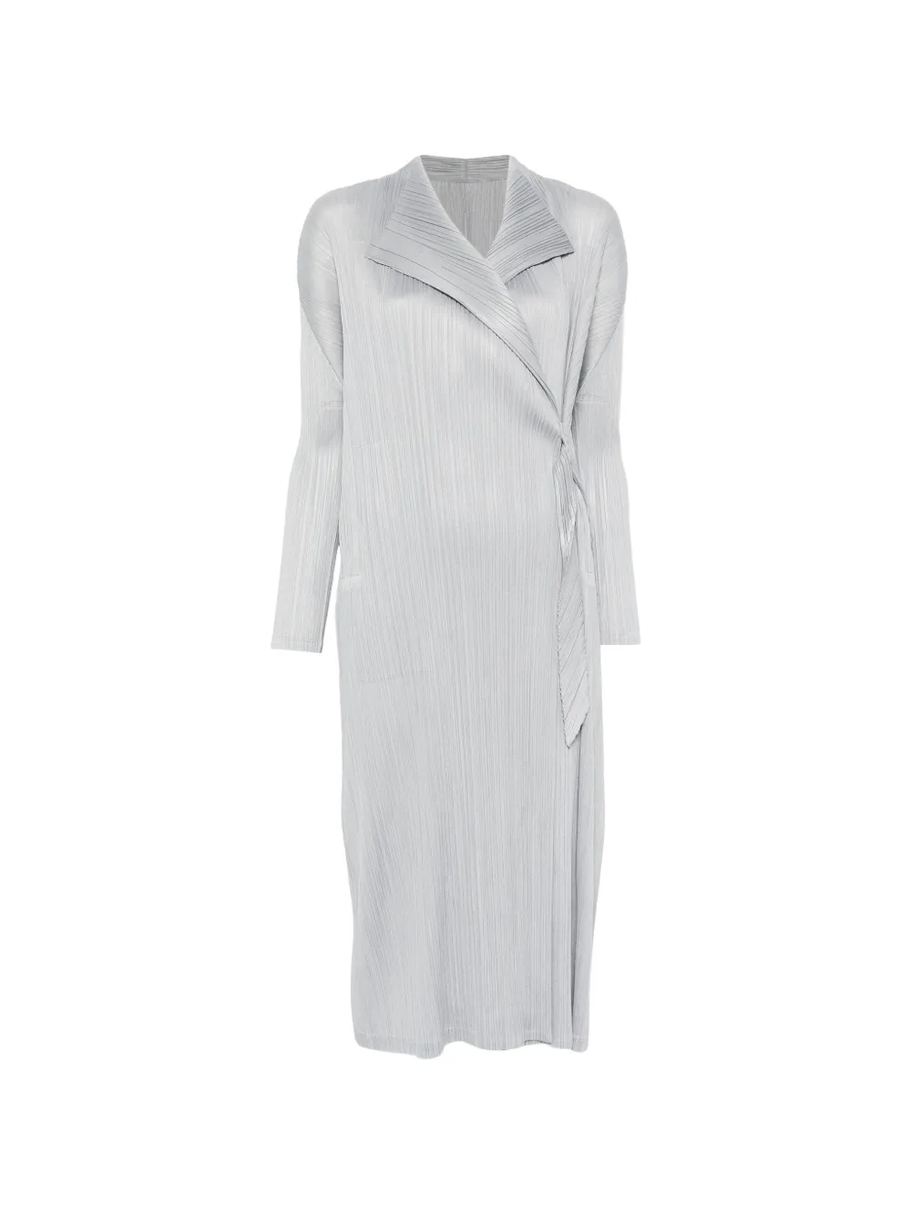Pleats Please Issey Miyake Facade pleated coat - Grigio