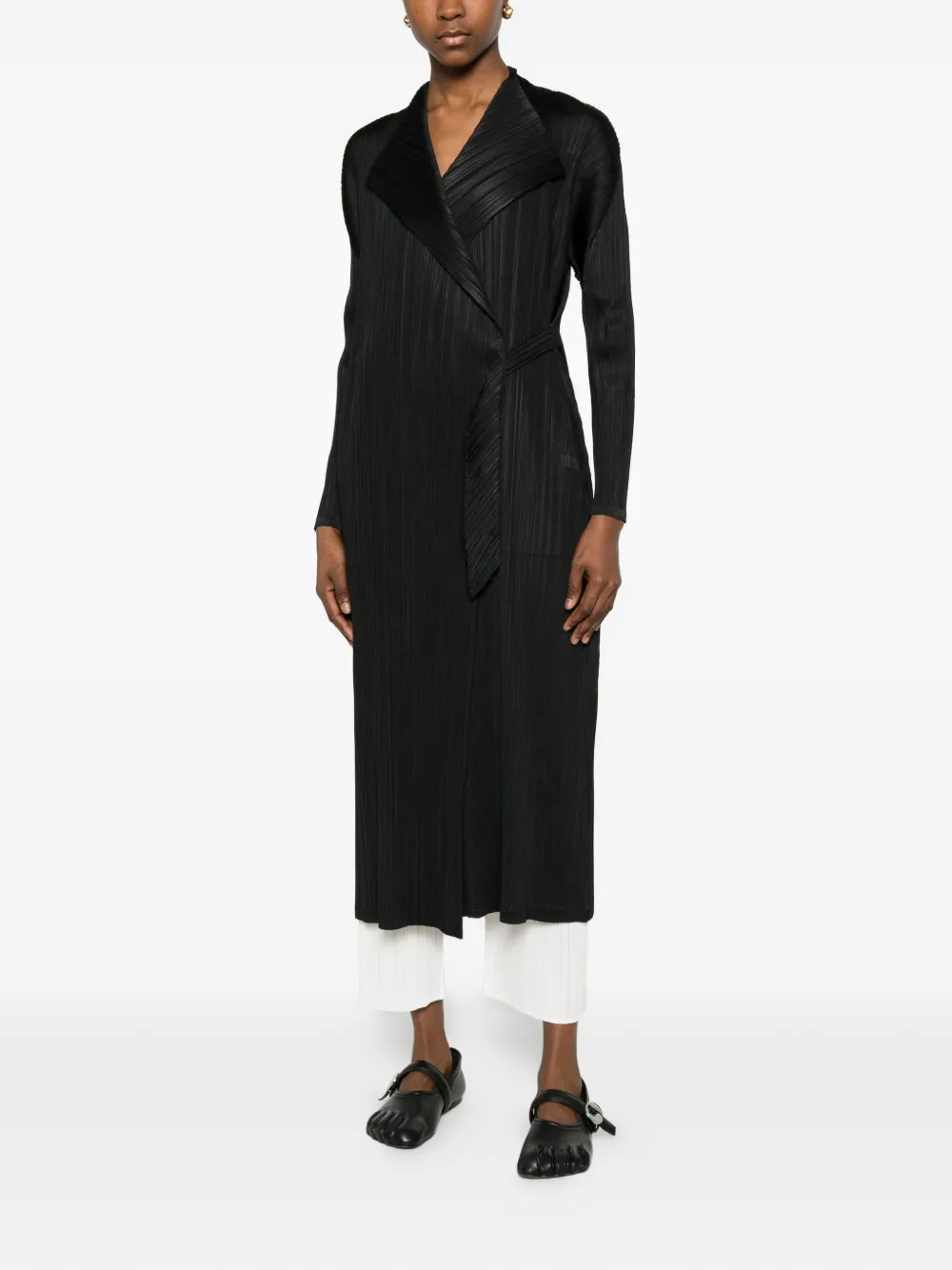 Pleats Please Issey Miyake Facade jas met plooien Zwart