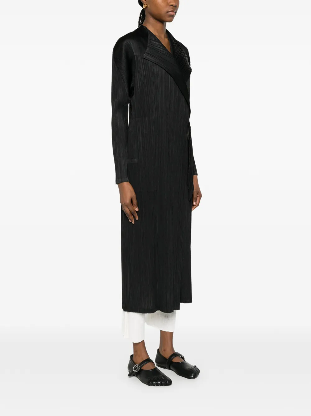 Pleats Please Issey Miyake Facade jas met plooien Zwart