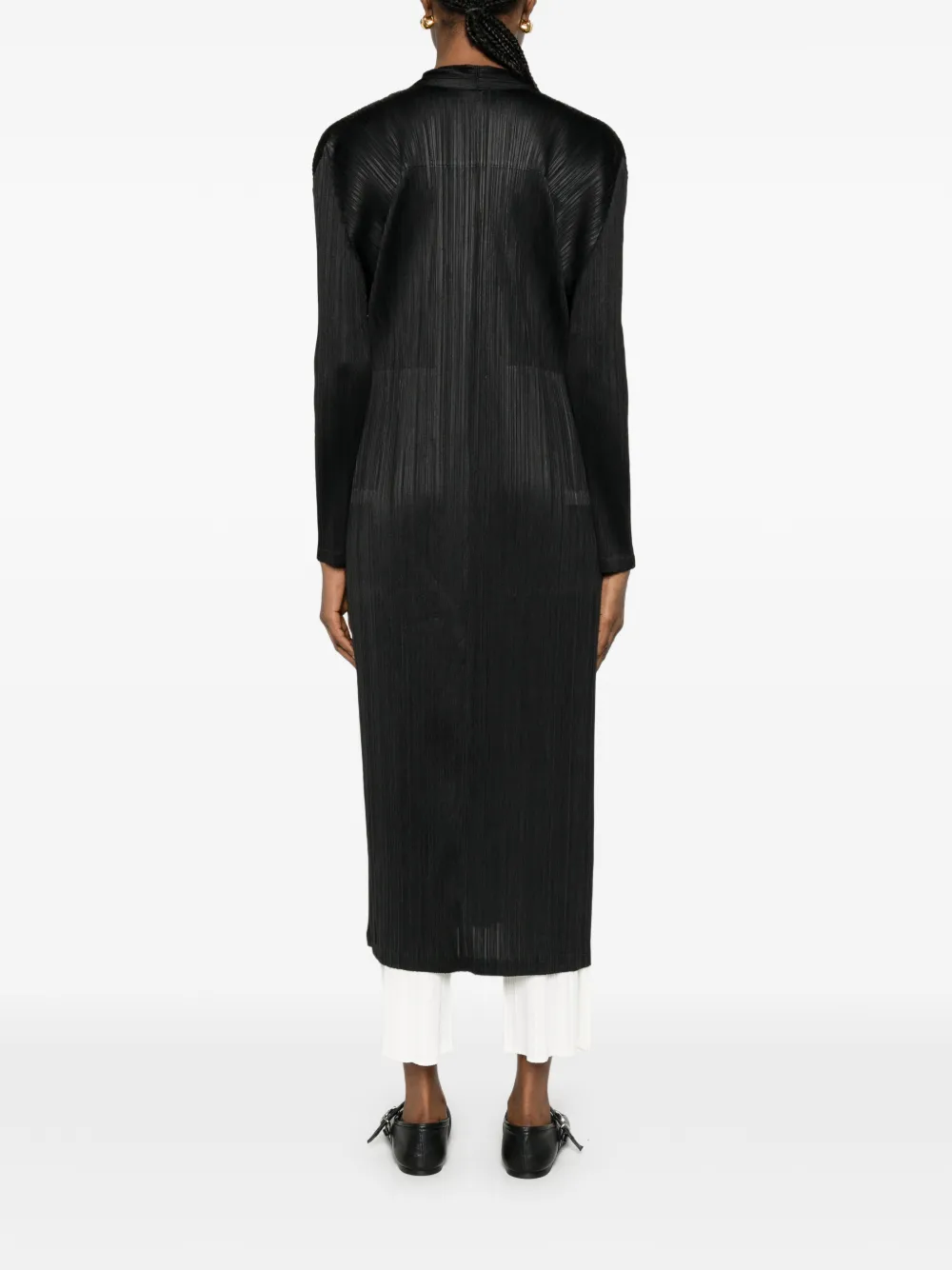 Pleats Please Issey Miyake Facade jas met plooien Zwart