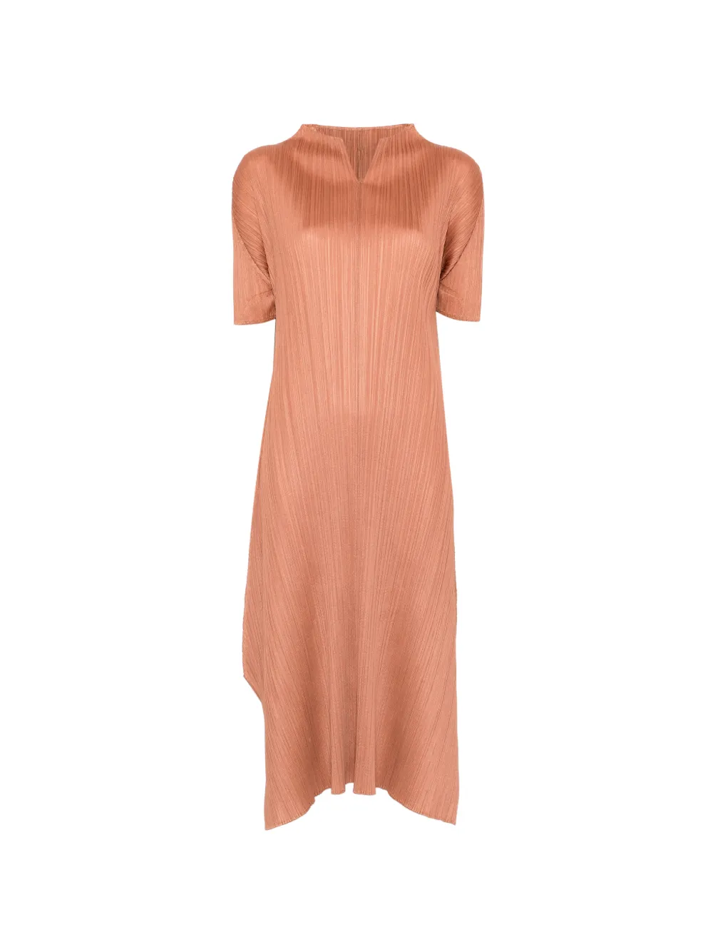 Pleats Please Issey Miyake March pleated midi dress - Arancione