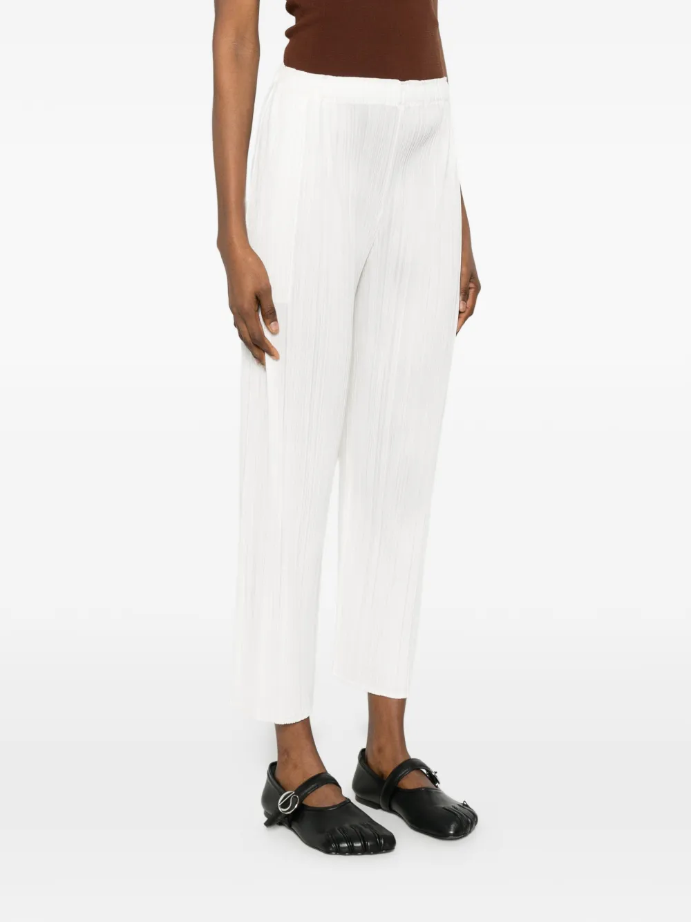 Pleats Please Issey Miyake Monthly Colors: February plooibroek Wit