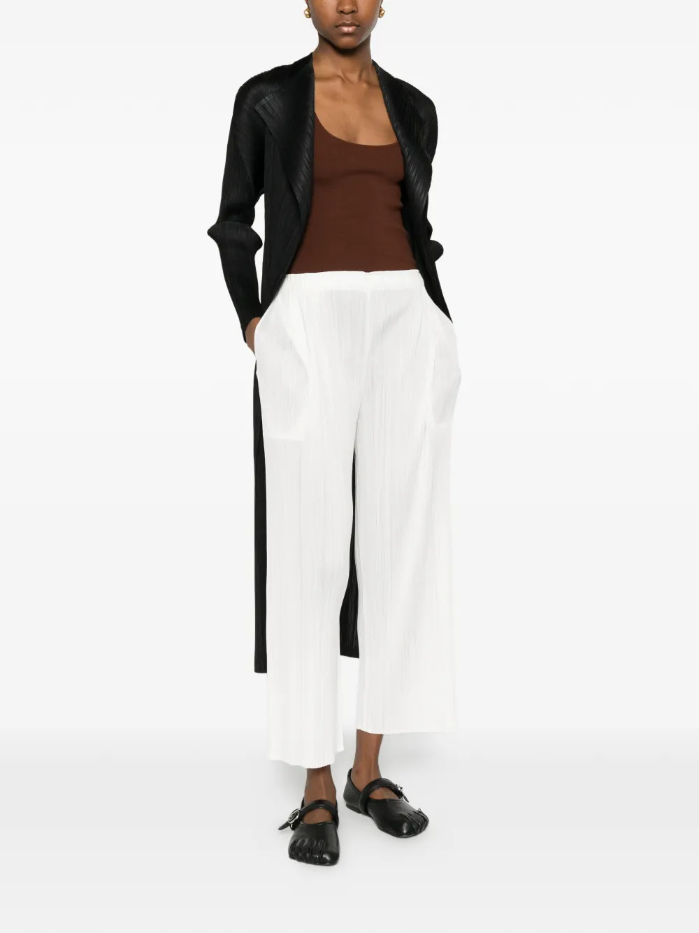 Pleats Please Issey Miyake Monthly Colors: February plooibroek Wit