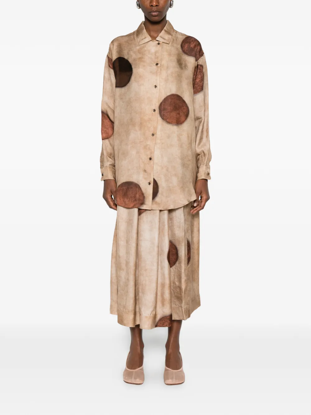 Uma Wang Teays blouse met knopen Beige