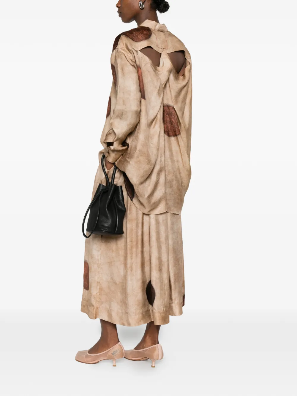 Uma Wang Teays blouse met knopen Beige