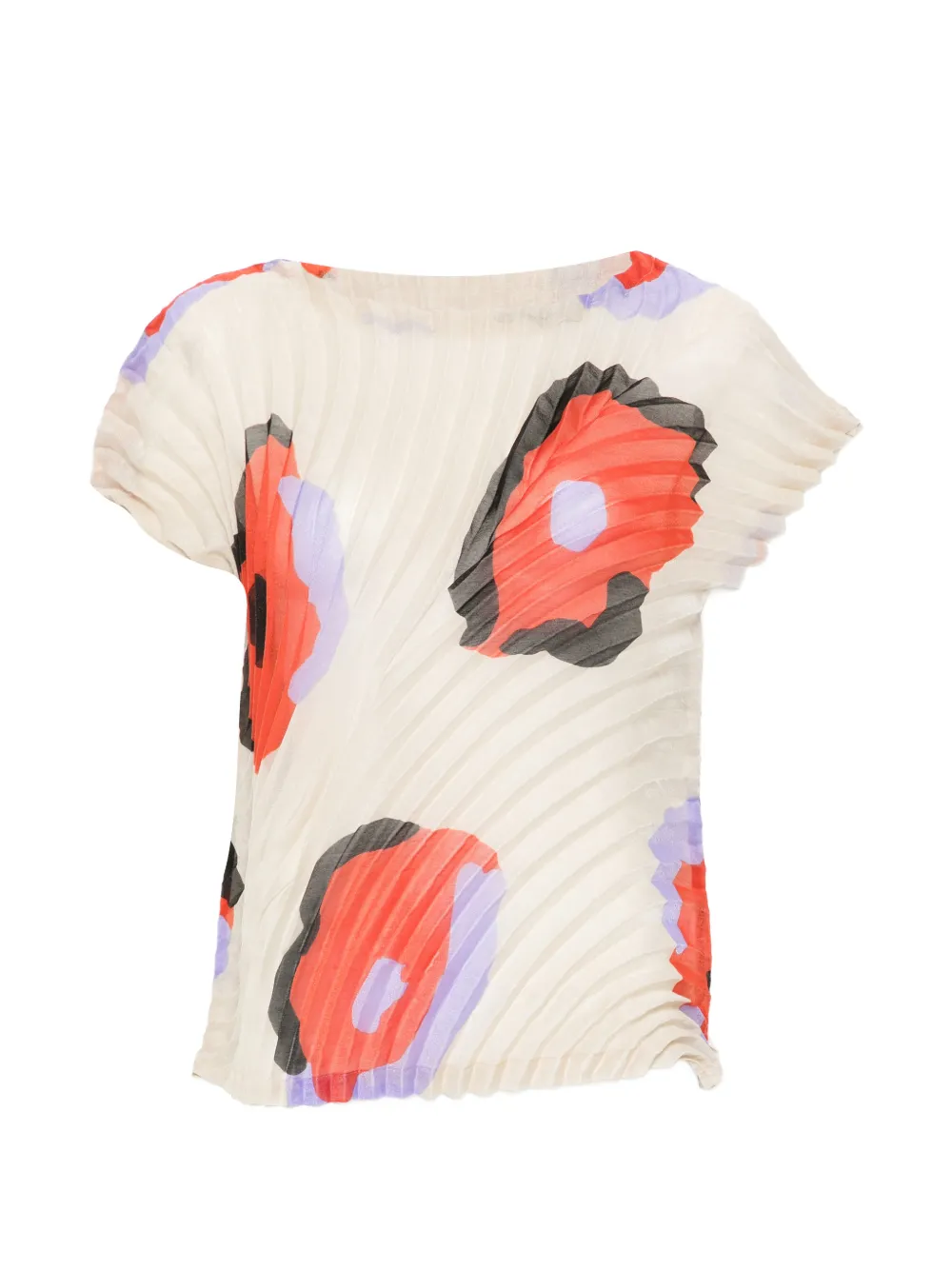 Issey Miyake Verve pleated blouse - Toni neutri