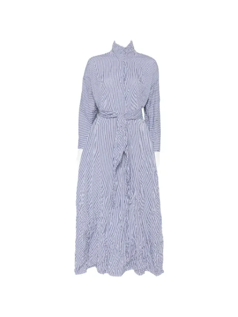 Daniela Gregis striped funnel-neck maxi dress