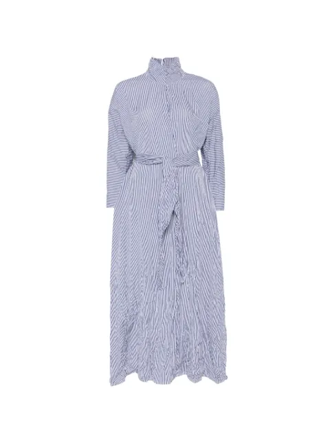 Daniela Gregis striped funnel-neck maxi dress