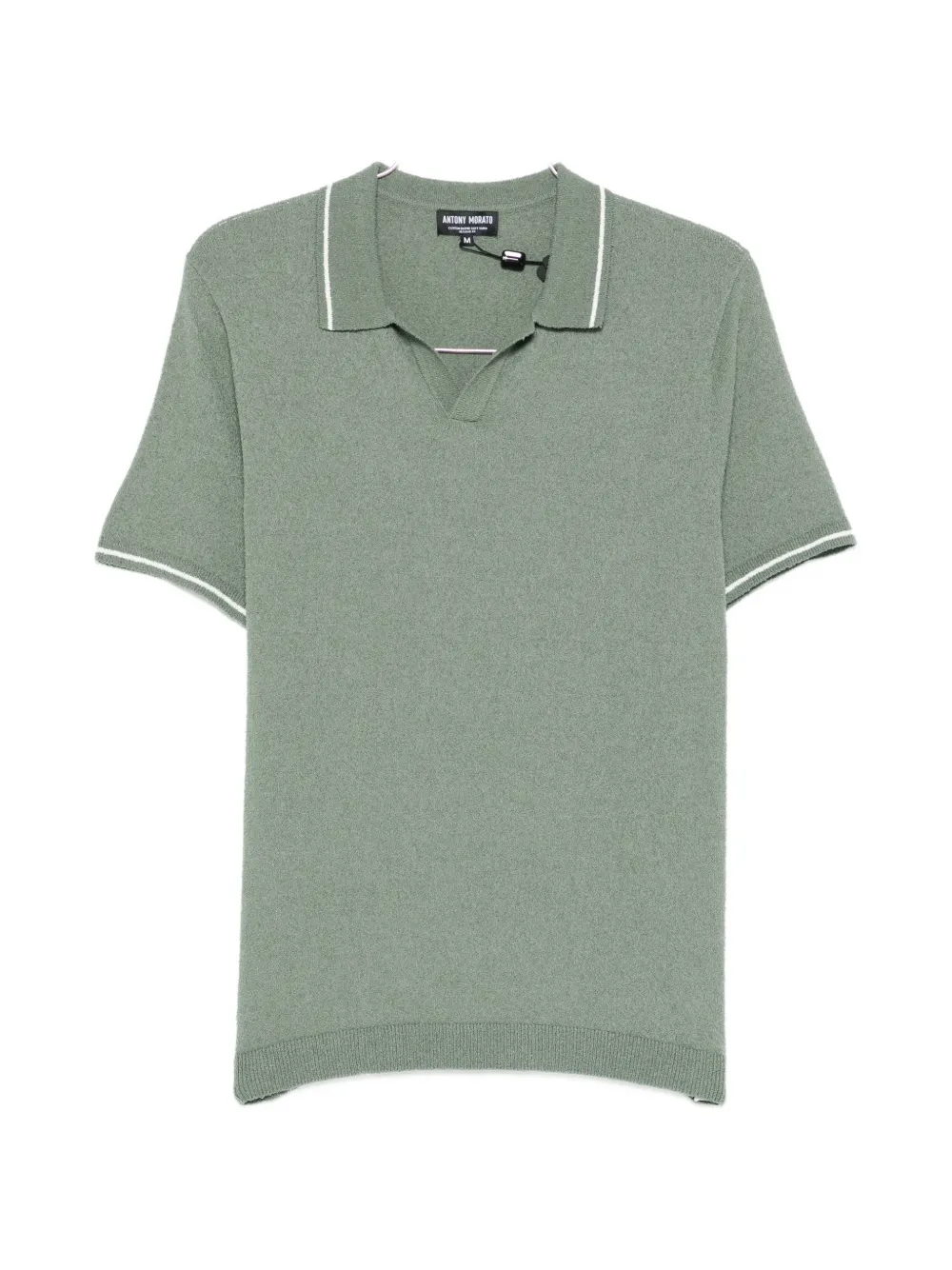 Antony Morato piped polo-collar T-shirt - Verde
