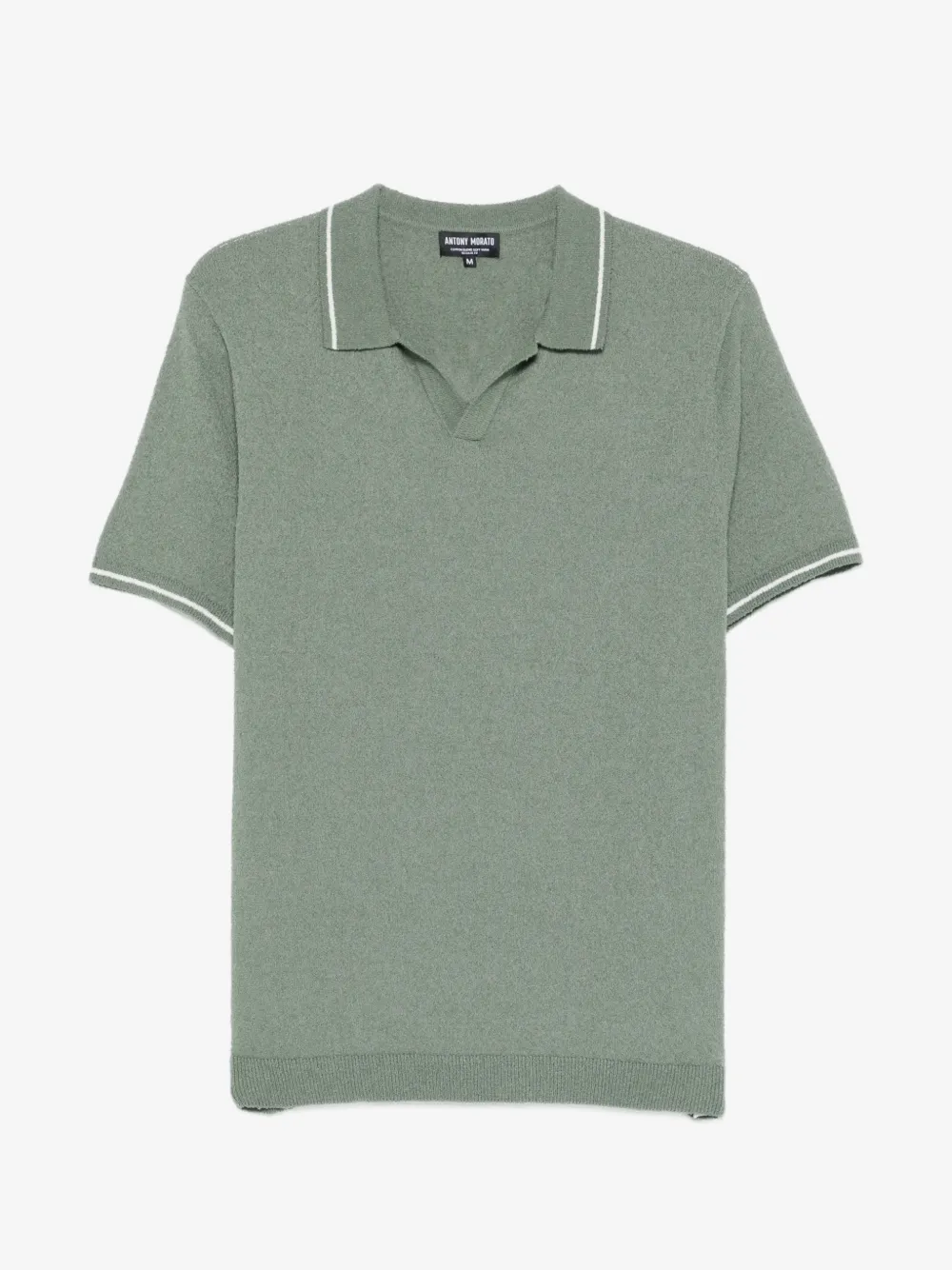 Antony Morato piped polo-collar T-shirt | Green | Image 1