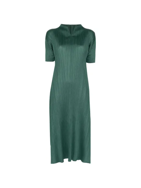 Pleats Please Issey Miyake March 百褶中长连衣裙