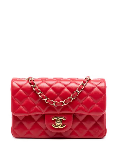 CHANEL Pre-Owned bolsa crossbody Single Flap mini rectangular de piel de cordero 2017-2018