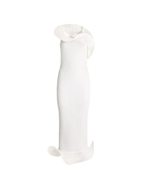 Genny ruffled ribbed dress