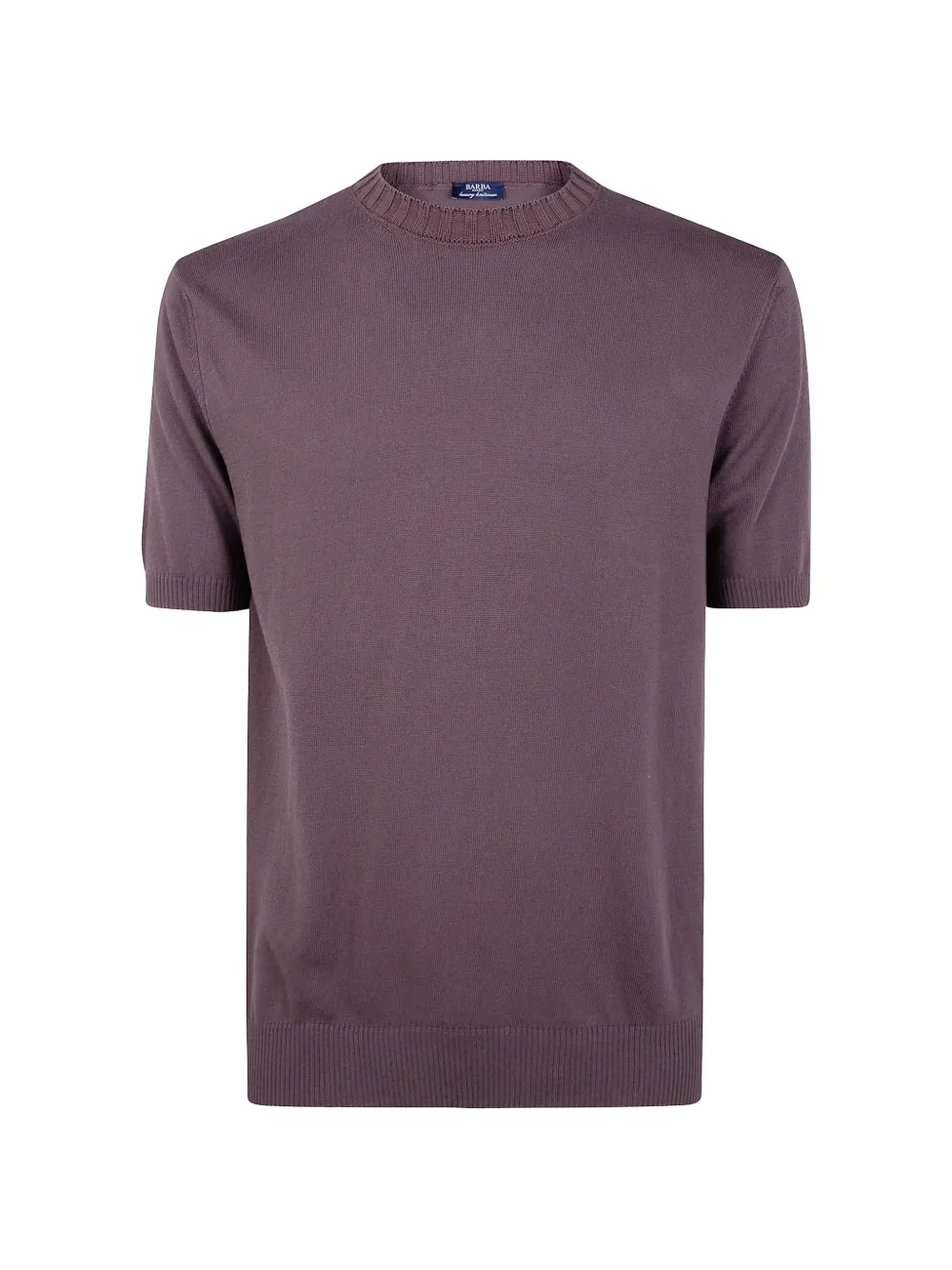 Barba ribbed-trim knitted T-shirt - Marrone