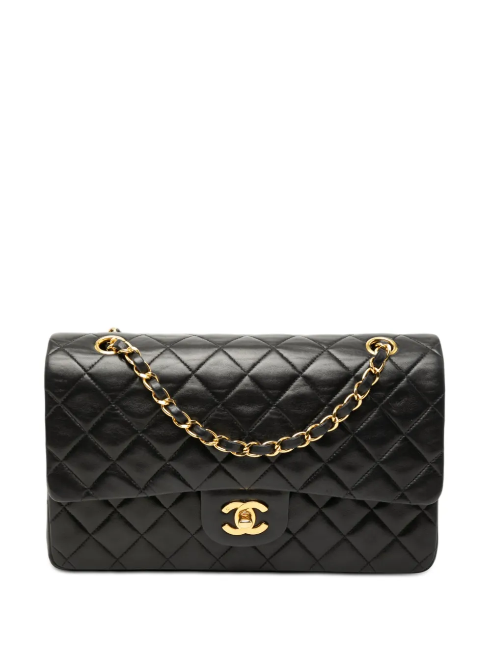CHANEL Pre-Owned 1991-1994 Medium Classic Lambskin Double Flap shoulder bag - Black