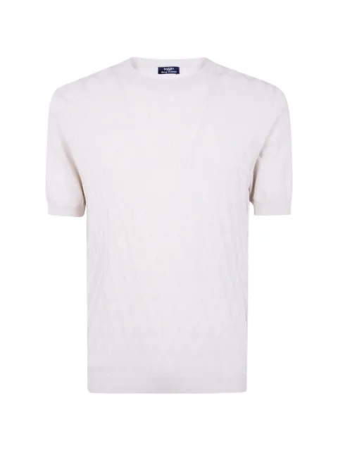 Barba diamond-patterned knit T-shirt