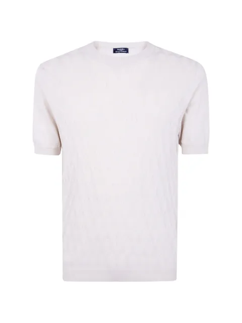Barba diamond-patterned knit T-shirt