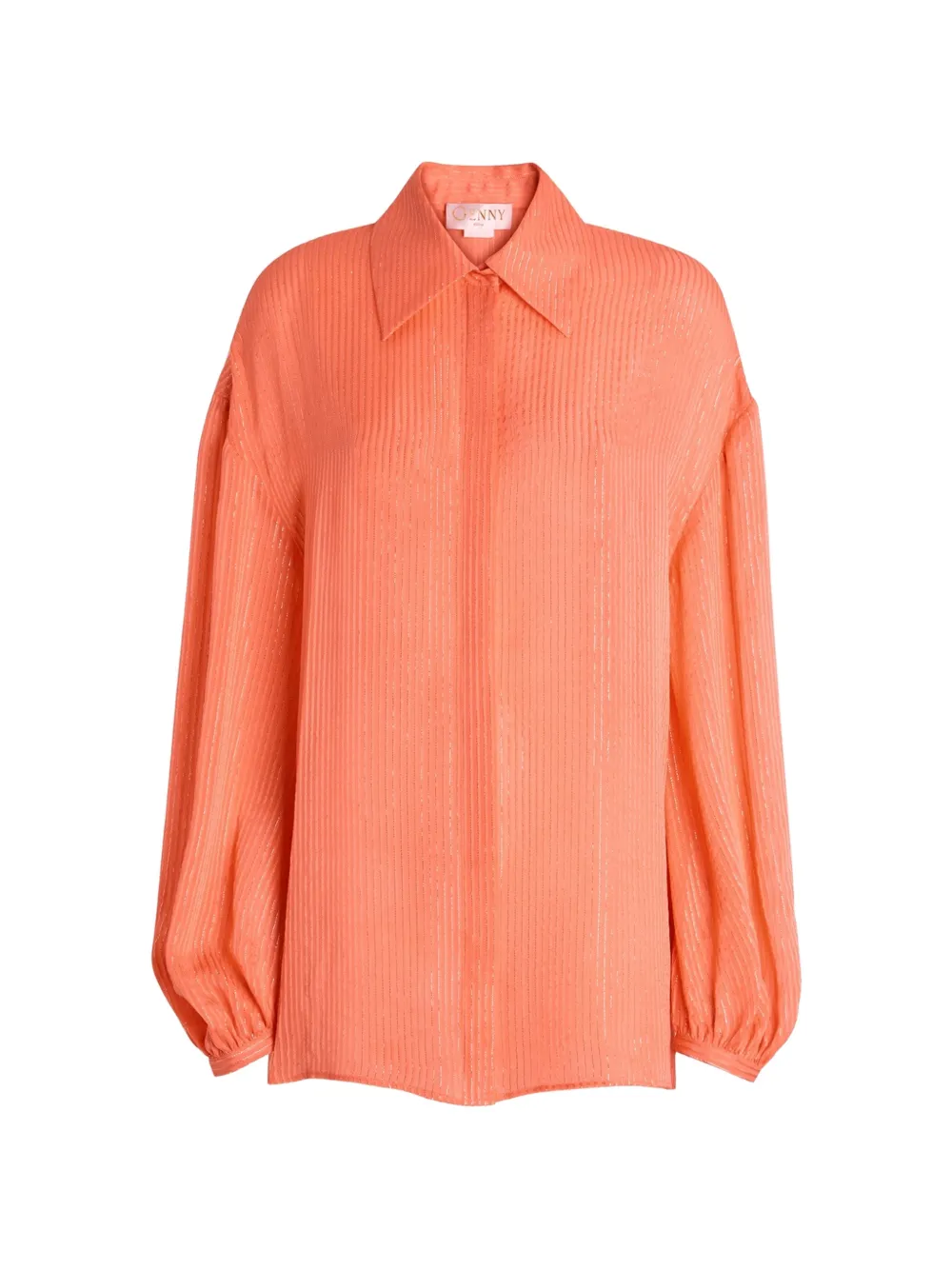 Genny balloon-sleeve top - Arancione