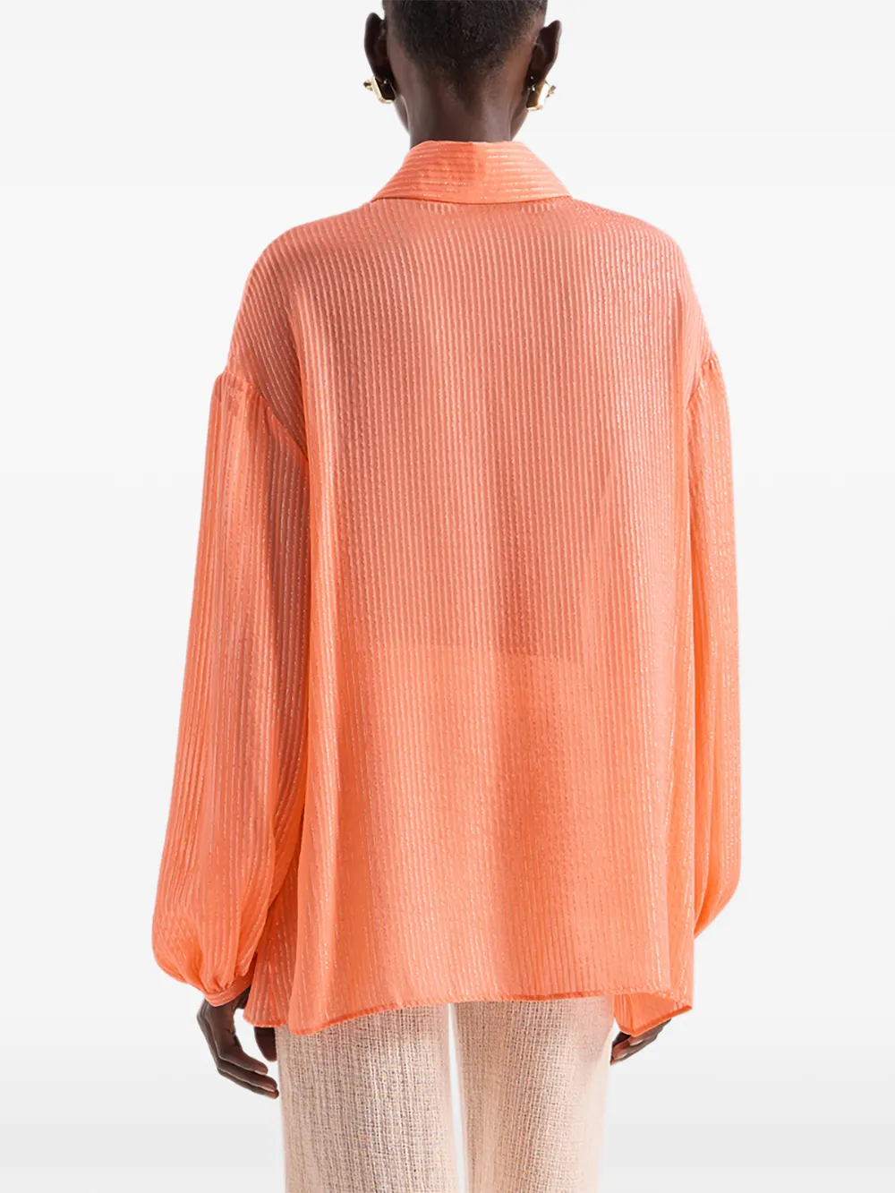 Genny Top met ballonmouwen Oranje