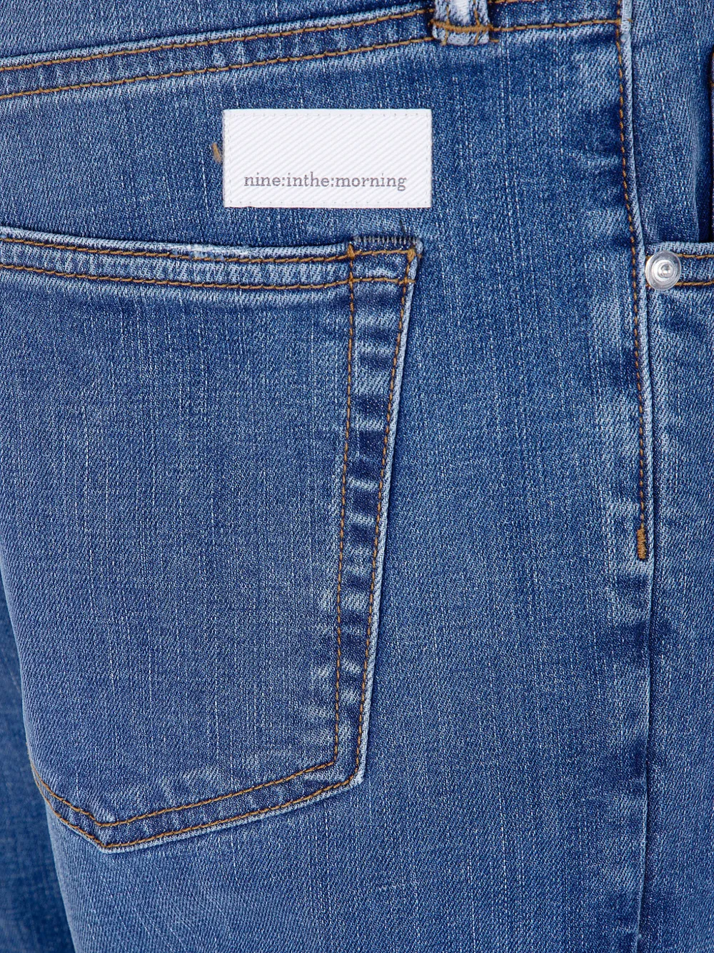 Nine In The Morning Jeans met vervaagd effect Blauw