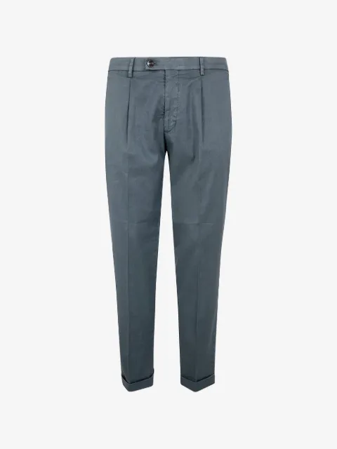 michael coal pleated linen trousers