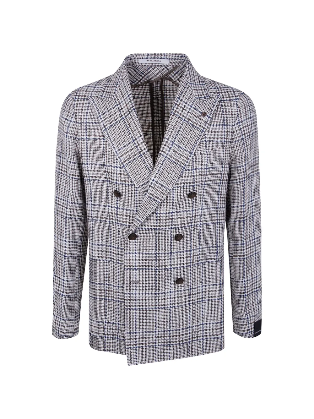 Tagliatore double-breasted Prince of Wales check blazer - Brown