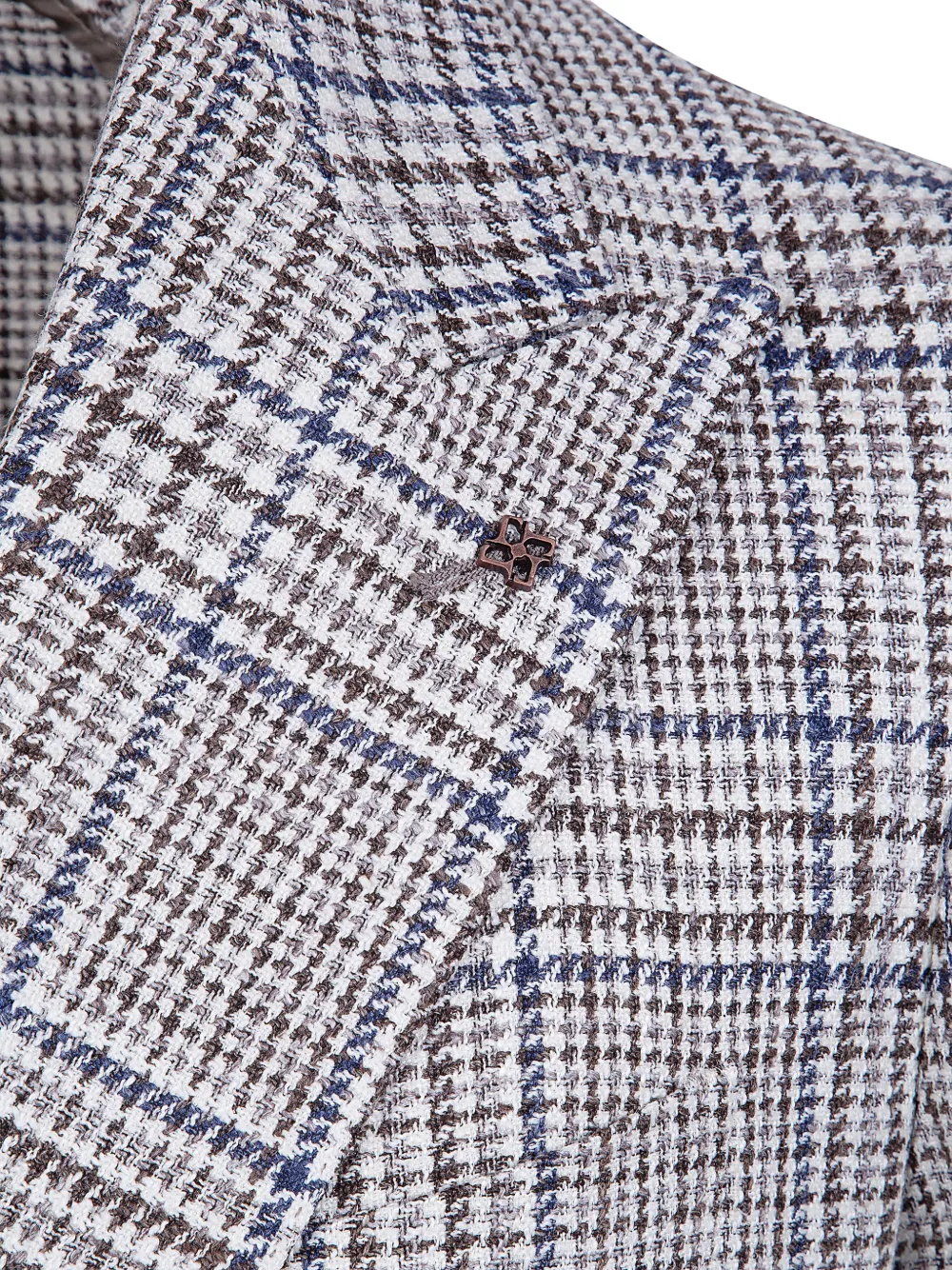 Tagliatore Prince of Wales geruite blazer met dubbele rij knopen Bruin