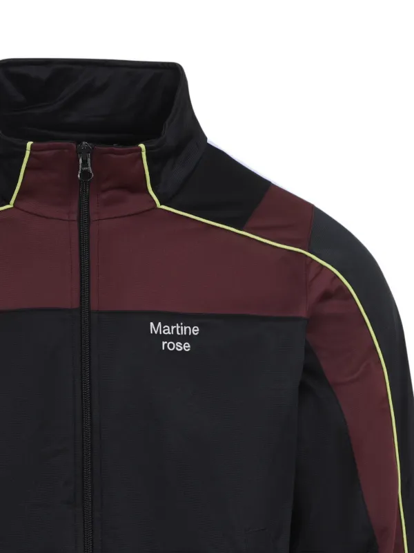 Martine Rose Shrunken zip-up Track Jacket | Black | FARFETCH SG