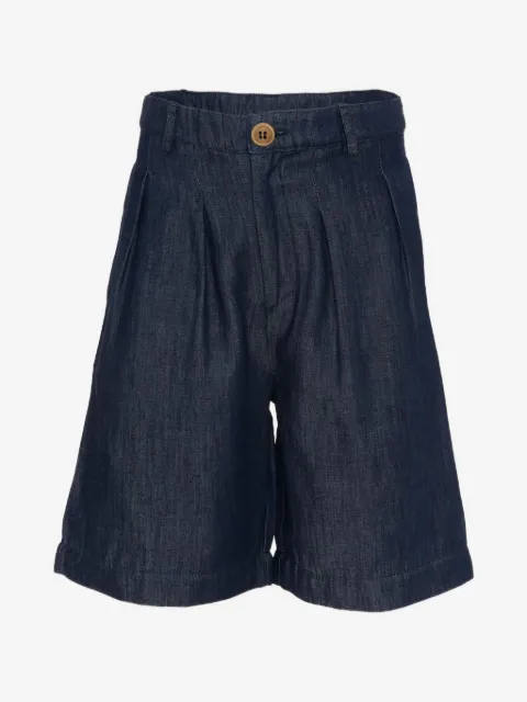 VÉLOCIPÈDE pleated denim shorts