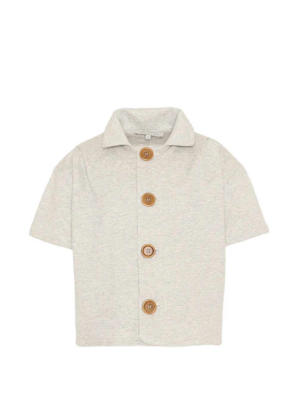 VÉLOCIPÈDE button-up short-sleeve shirt - Nude
